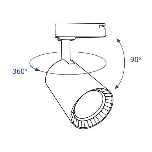Трековый светильник Feron AL100 12W 4000К IP40 Белый