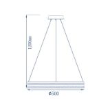 Светодиодный светильник Подвесной AL6610 SHINE LEVITATION 50W 4000К Круглый Серебро
