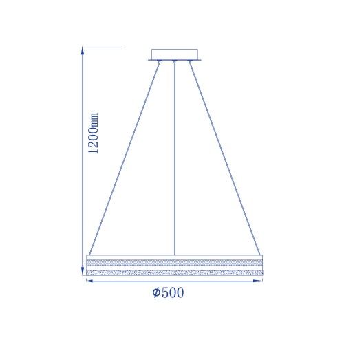 Світлодіодний світильник підвісний AL6610 SHINE LEVITATION 50W 4000К круглий Срібло