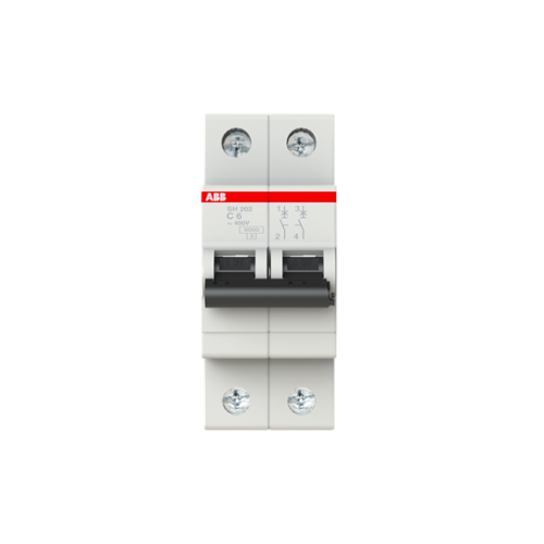Автоматический выключатель Compact Home C 6A 6kA 2P SH202-C6