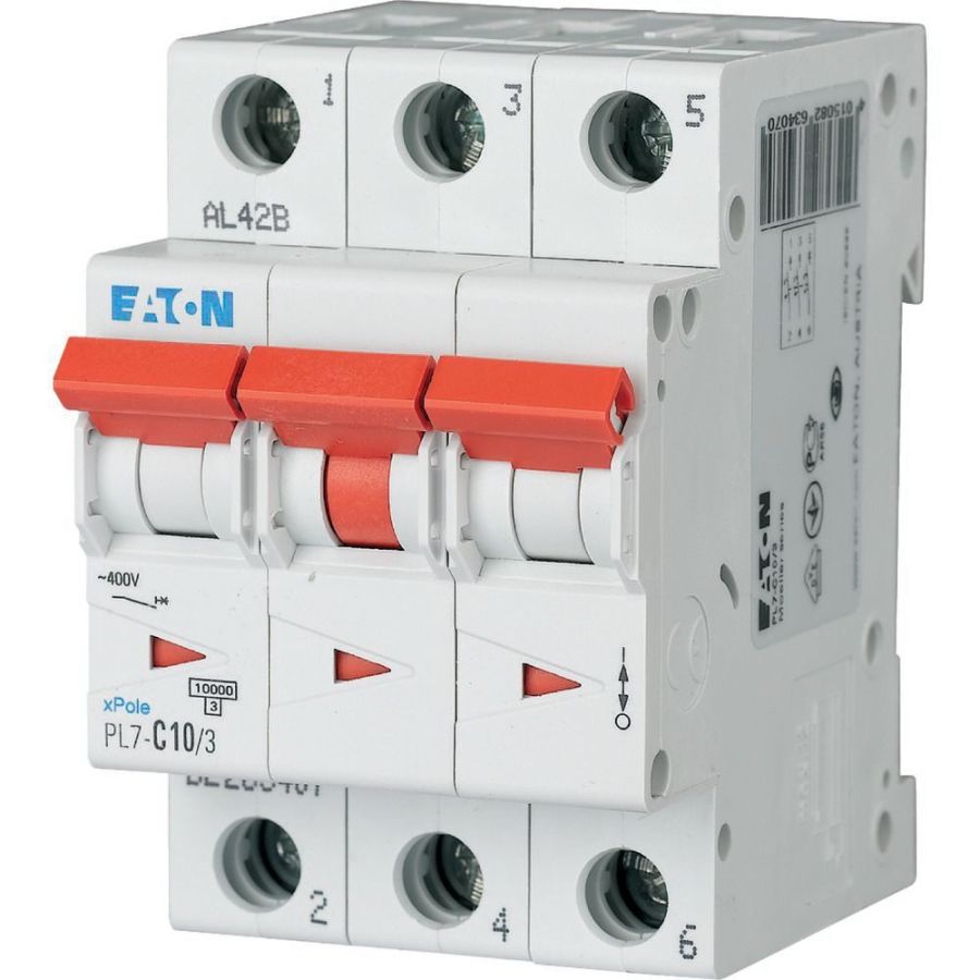Автоматический выключатель 10А C 3P 10kA PL7-C10/3 xPole (263407)
