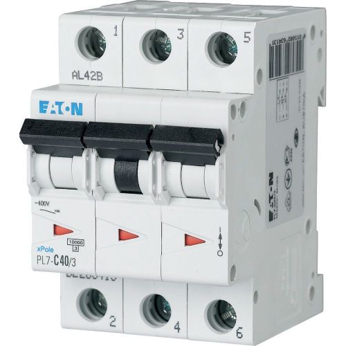 Автом. вимикач 40А C 3P 10kA PL7-C40/3 xPole (263413)