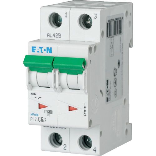 Автом. вимикач 6А C 2P 10kA PL7-C6/2 xPole (263356)