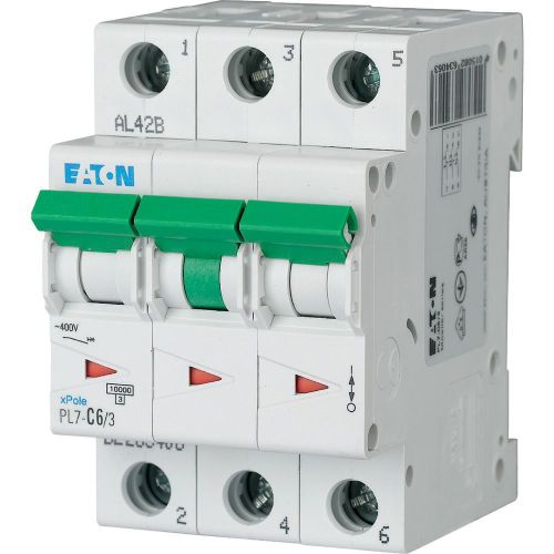Автоматический выключатель 6А C 3P 10kA PL7-C6/3 xPole (263406)