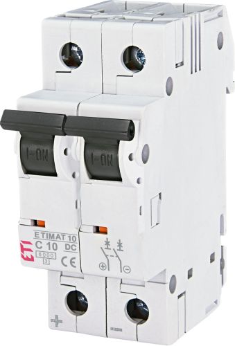 Автом. вимикач DC 10A C 2P 6kA ETIMAT 10 DC (2138714)
