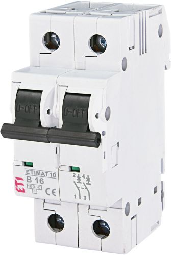 Автоматический выключатель 16А B 2P 10kA ETIMAT 10 (2123716)