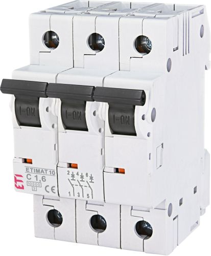 Автом. вимикач 1,6А C 3P 10kA ETIMAT 10 (2135707)