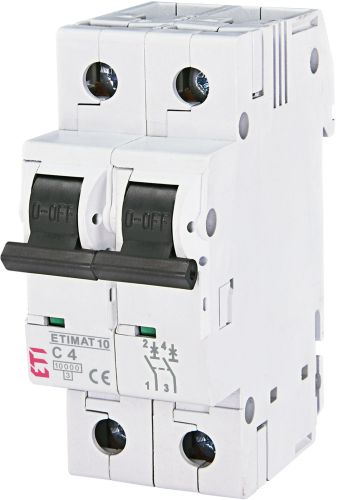 Автом. вимикач 4А C 2P 10kA ETIMAT 10 (2133710)