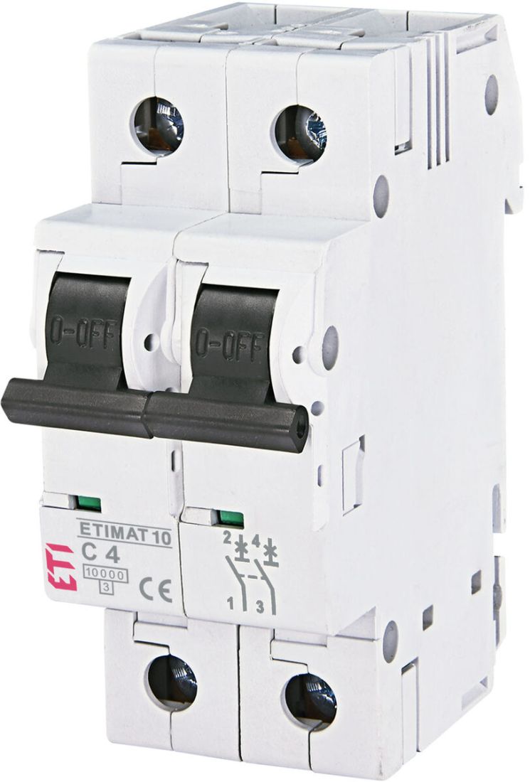 Автоматический выключатель 4А C 2P 10kA ETIMAT 10 (2133710)