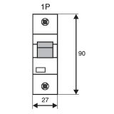 Автом. вимикач 50А D 1P 6kA ETIMAT 10 (2151721)