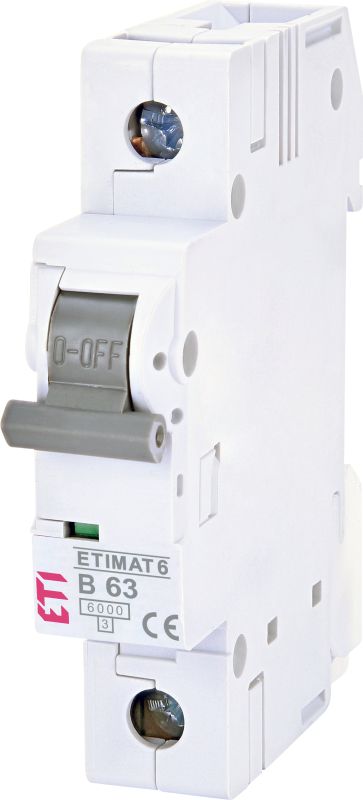 Автом. вимикач 63А B 1P 6kA ETIMAT 6 (2111522)