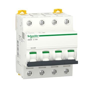 Автоматический выключатель 10A C 4P 6kA Acti9 iK60 (A9K24410)
