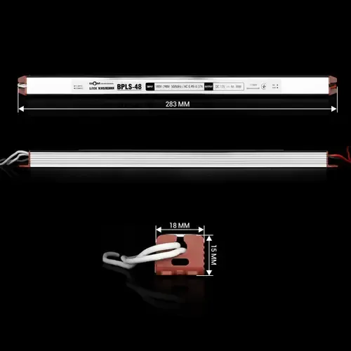 Блок живлення BIOM 12В 48Вт 4А IP20 BPLS-48-12 Stick мет.