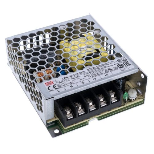 Блок живлення імпульсний Mean Well LRS-35-5 (35W; 7A; 5V; IP20) Series "LRS"