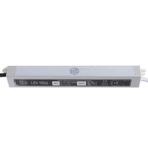 Блок питания 12В 40Вт 3,33A IP67 Stick WPS металлический Герметичный корпус