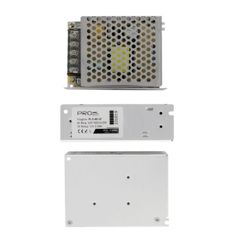 Блок живлення PROLUM™ 12V, 40W, 3.33А, Series "S"