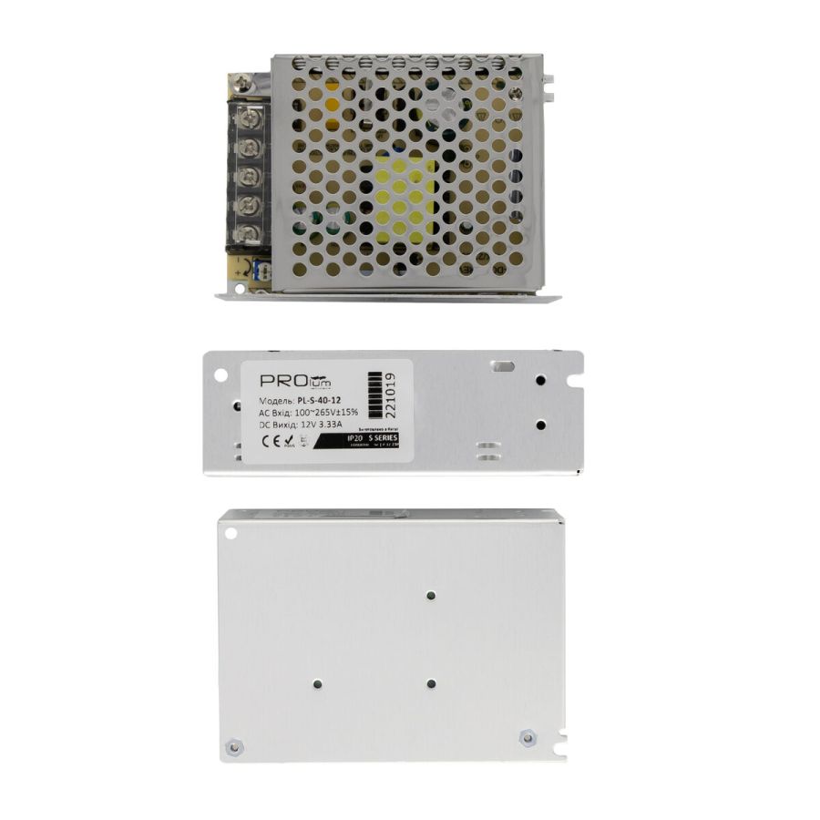 Блок живлення PROLUM™ 12V, 40W, 3.33А, Series "S"