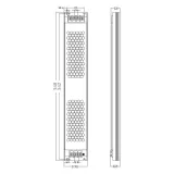 Блок питания 12В 300Вт 25А IP20 PL-SP-300W-C-12 Slim металлический перфорированный корпус