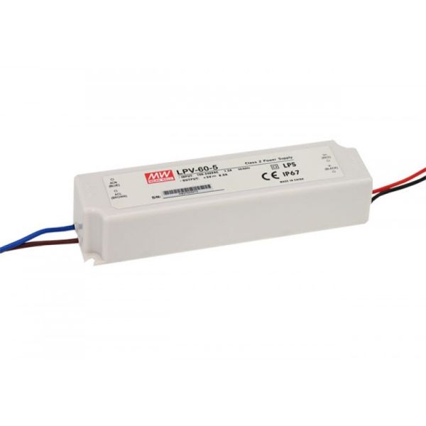 Блок живлення Mean Well LPV-60-5 (40W; 8A; 5V; IP67) Series "LPV"