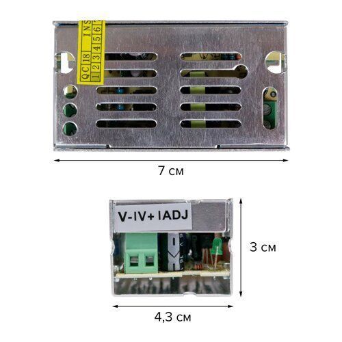 Блок живлення OEM 12В 15Вт 1,25А IP20 TR-15-12 мет. перф.