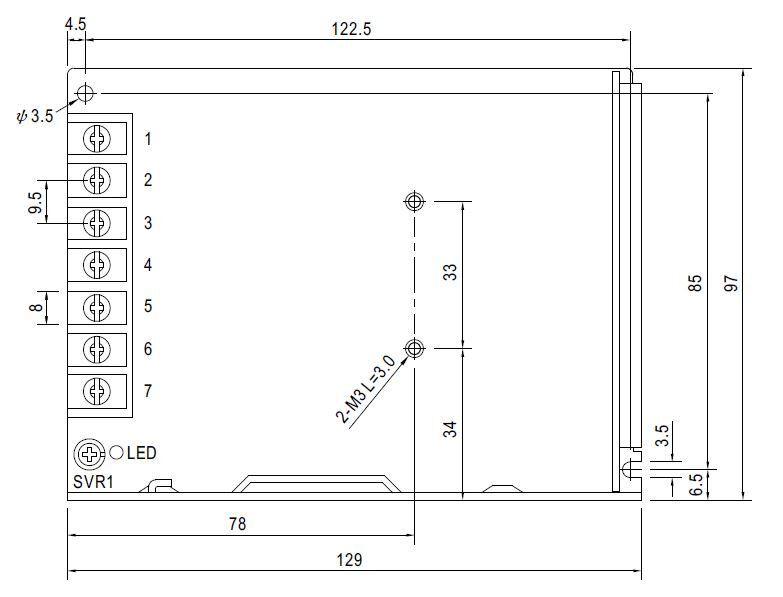 Блок живлення MEAN WELL 12В 102Вт 8,5A IP20 LRS-100-12 мет. перф.