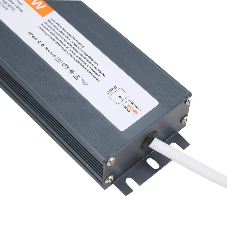 Блок питания 12В 150Вт 12,5А IP68 LT-150-12 Slim металлический герметичный корпус