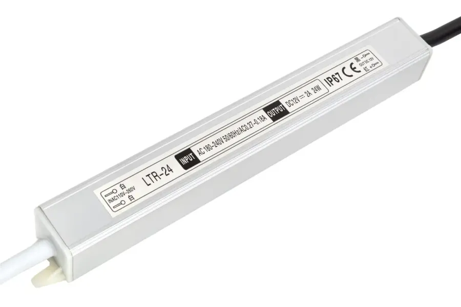 Блок питания 12В 24Вт 2А LTR-24-12 Stick IP67 алюминиевый корпус