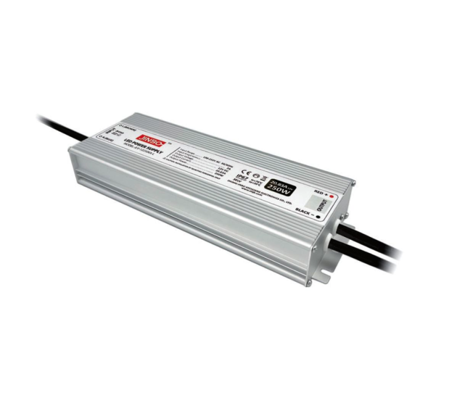 Блок живлення JINBO 12В 250Вт 20,83А IP67 JLV-12250KA-L мет. герм.