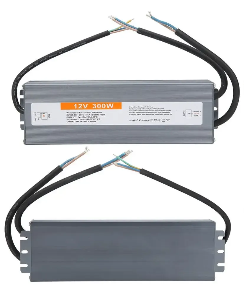 Блок живлення LT 12В 300Вт 25А IP68 LT-300-12 Slim мет. герм.