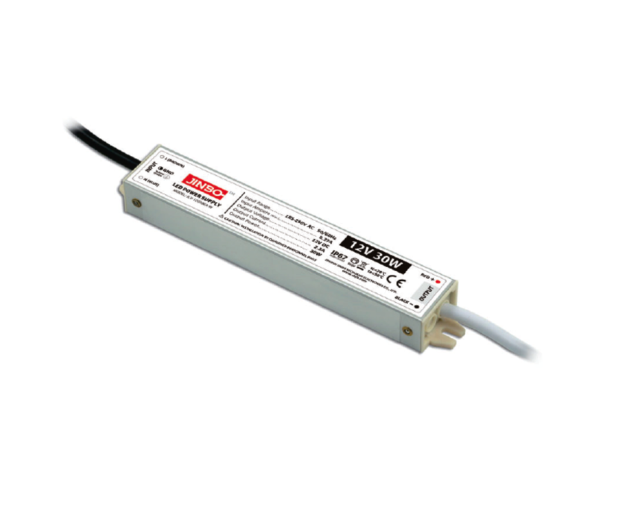 Блок живлення JINBO 12В 30Вт 2,5А IP67 JLV-12030KA-W мет. герм.