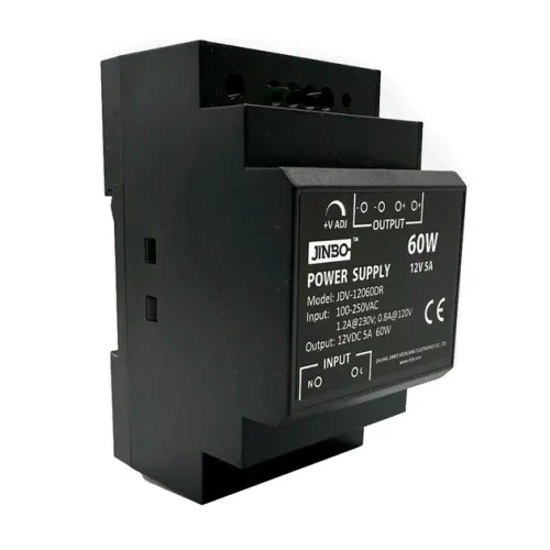 Блок живлення JINBO 12В 60Вт 5А IP33 JDV-12060DR на DIN рейку