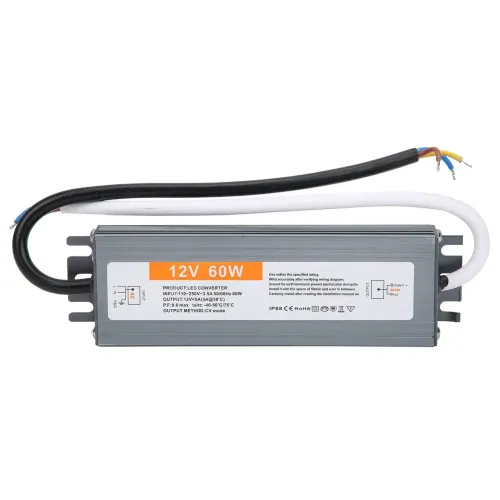 Блок живлення LT 12В 60Вт 5А IP68 LT-60-12 Slim мет. герм.