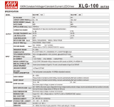 Блок питания 12В 96Вт 8A IP67 XLG-100-12-A металлический Герметичный корпус