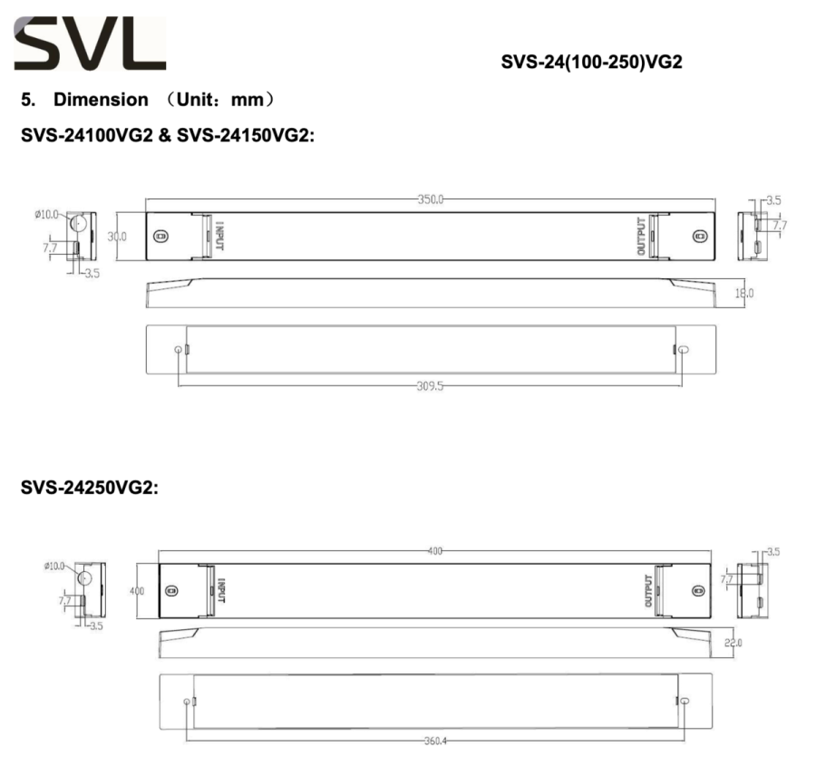 Блок живлення SVL 24В 100Вт 4,17А IP20 SVS-240100VG2 Slim пластик