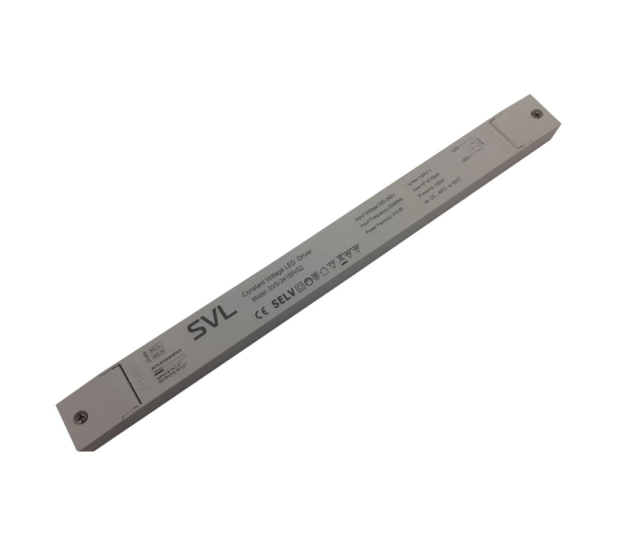 Блок живлення SVL 24В 100Вт 4,17А IP20 SVS-240100VG2 Slim пластик