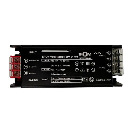 Блок живлення 24В 100Вт 4А IP20 BPX-24-100 Slim металевий перфорований корпус