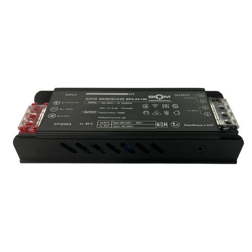 Блок живлення 24В 100Вт 4А IP20 BPX-24-100 Slim металевий перфорований корпус