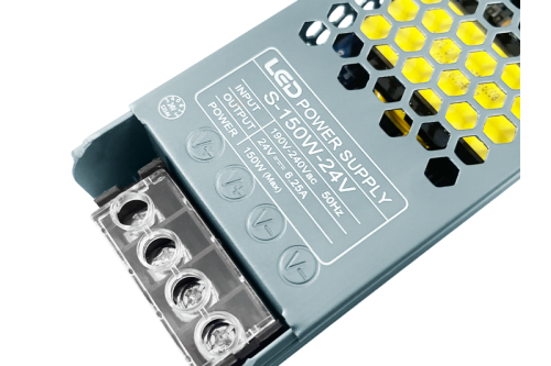 Блок живлення UA 24В 150Вт 6,25А IP20 S-150W-24V Slim мет. перф.