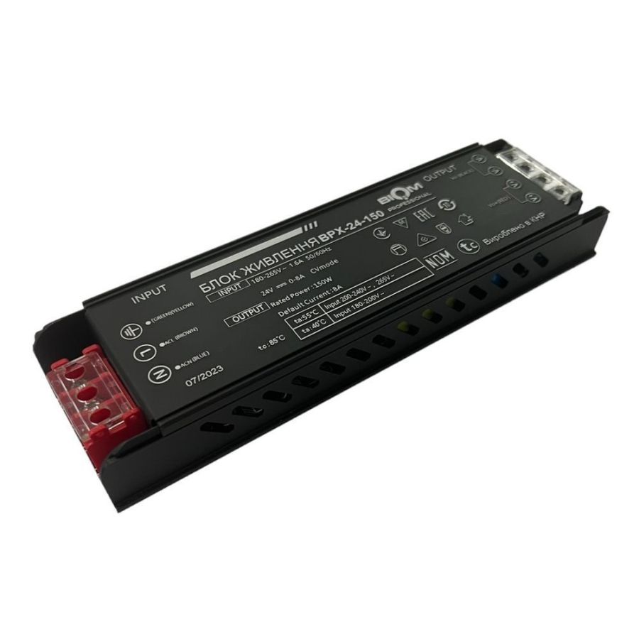 Блок питания 24В 150Вт 6А IP20 BPX-24-150 Slim металлический перфорированный корпус