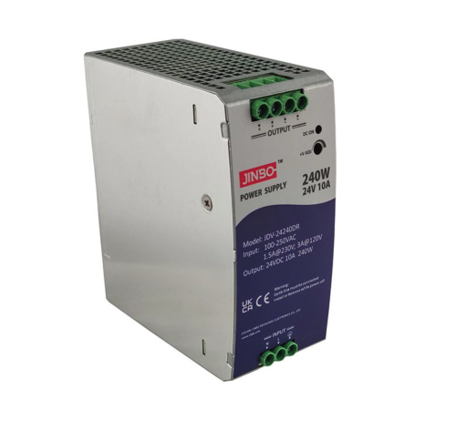Блок живлення JINBO 24В 240Вт 10А IP33 JDV-24240DR на DIN рейку