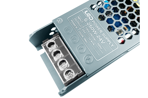 Блок питания 24В 250Вт 10.4А IP20 S-250W-24V Slim металл перф