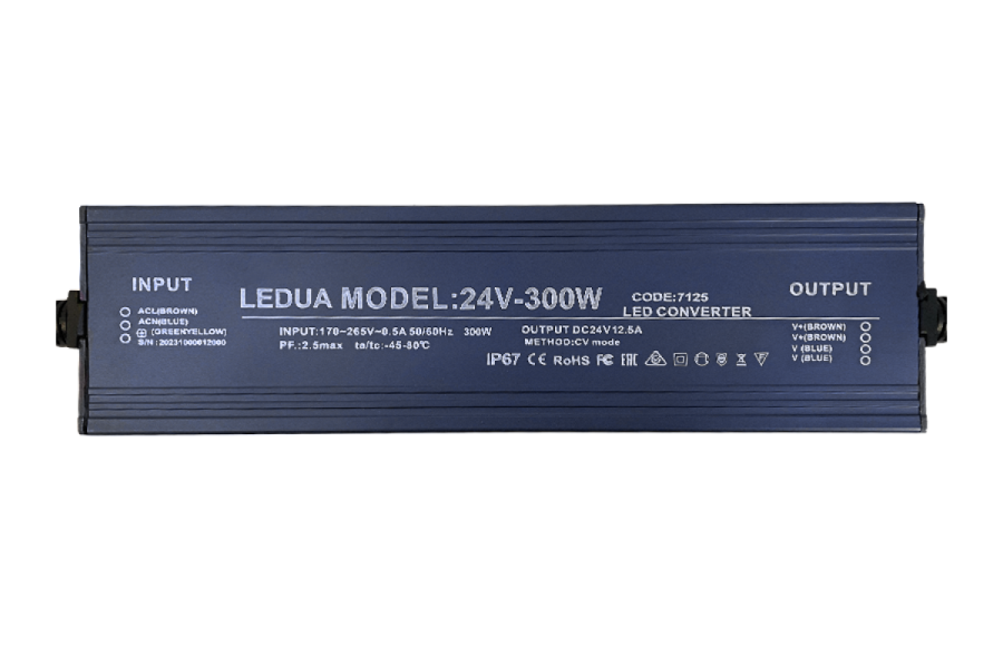 Блок питания 24В 300Вт 12,5А IP67 LP-BL67-24V300W металлический Герметичный корпус