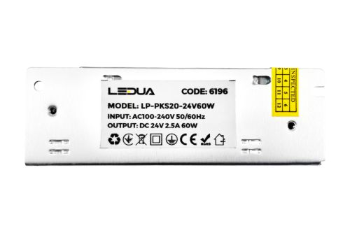Блок живлення UA 24В 60Вт 2,5А IP20 LP-PKS20-24V60W мет. перф.