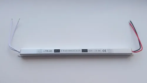 Блок живлення LT 24В 60Вт 2,5А IP20 LTR-60-24 Stick алюм.