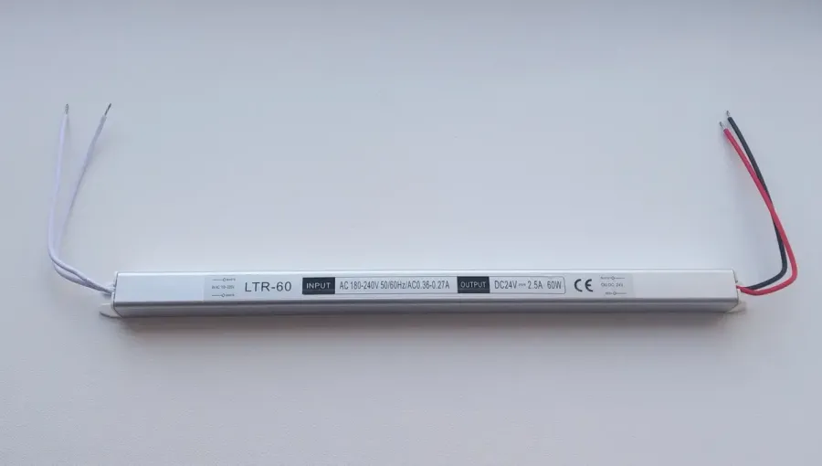 Блок питания 24В 60Вт 2,5А IP20 LTR-60-24 Stick алюминиевый корпус