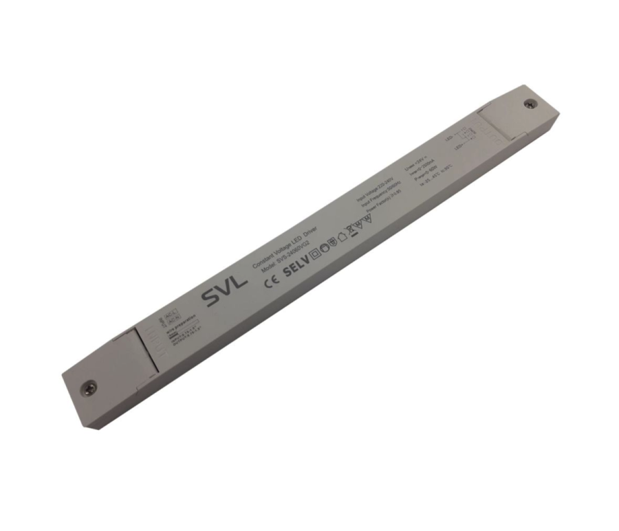 Блок питания 24В 60Вт 2,5А IP20 SVS-24060VG2 Slim пластик