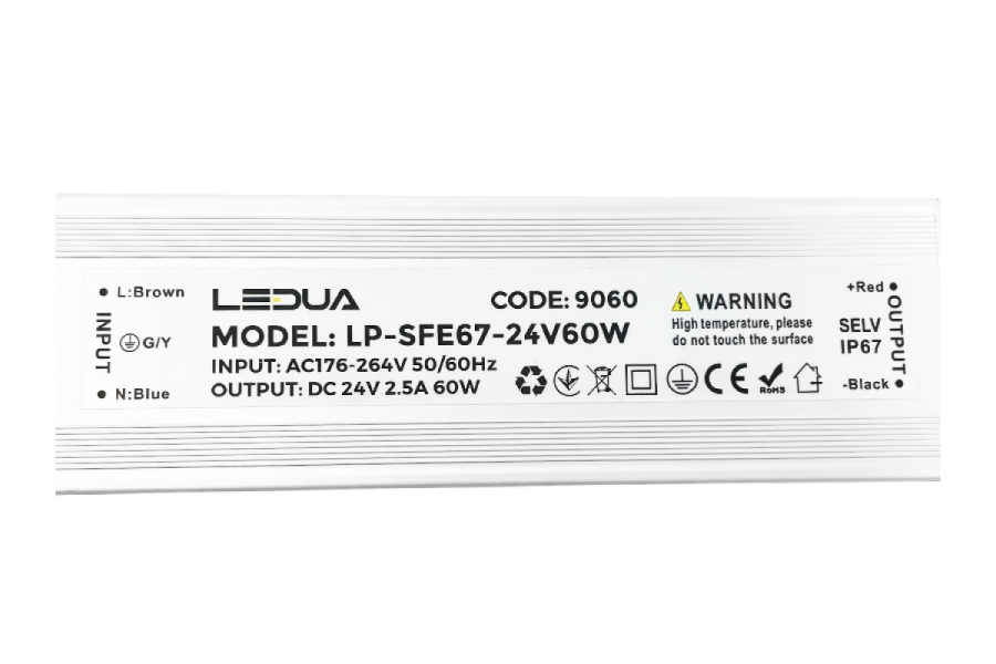 Блок питания 24В 60Вт 2,5А IP67 LP-SFE67-24V60W металлический Герметичный корпус