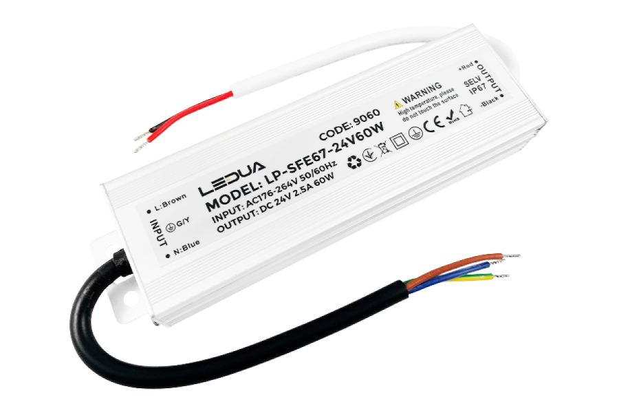 Блок питания 24В 60Вт 2,5А IP67 LP-SFE67-24V60W металлический Герметичный корпус