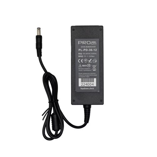 Блок живлення PROLUM™ 12V, 36W, 3.0А, Series "PD"
