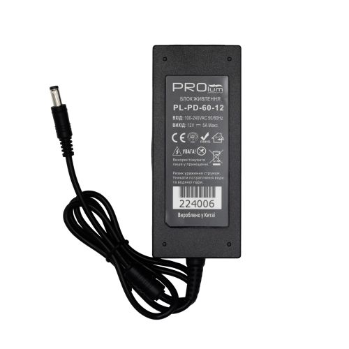 Блок питания PROLUM™ 12V, 60W, 5.0А, Series "PD"